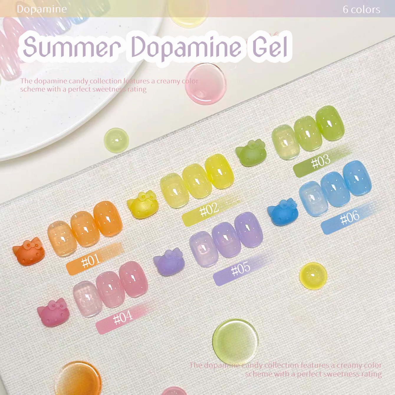 Coloured Gel Set - 1 stks WS Ijs Transparant Dopamine