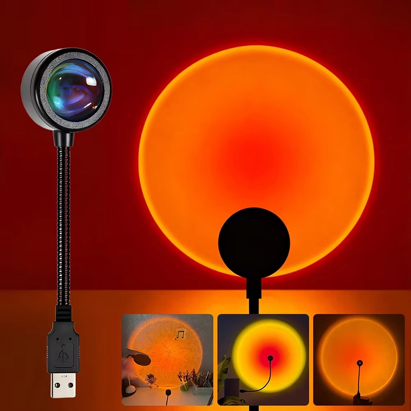 Photography Lighting Home - Kleurrijke gradiënt USB-zonsonderganglamp Home Achtergronddecoratie Fotografie