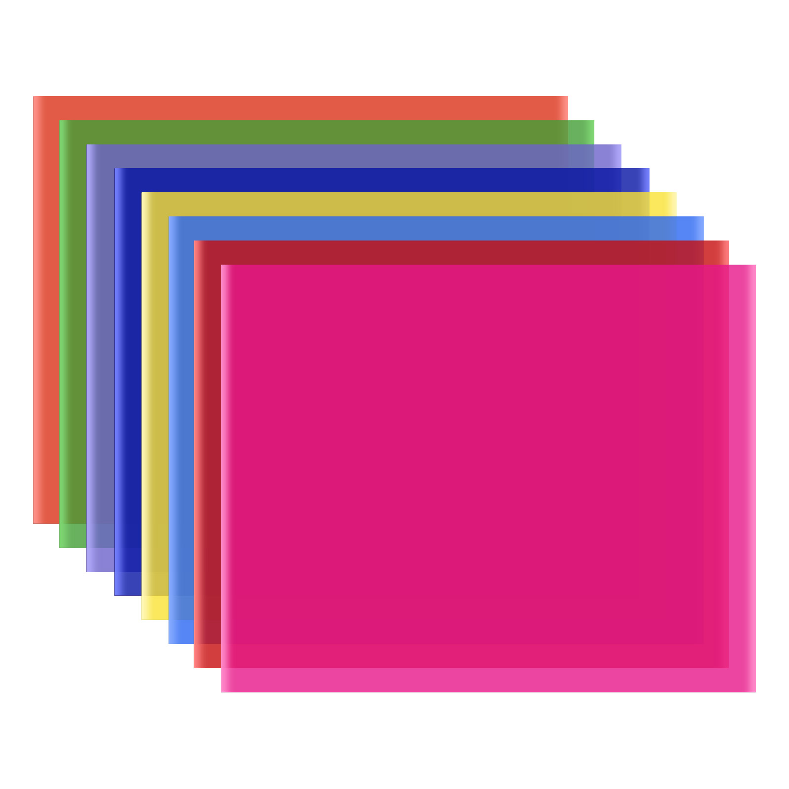 Coloured Gel Set - 8 Kleuren/set PET Transparante Gel Lichtfilters