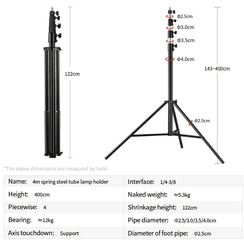 Photography Lighting Tools - Lichtstatief Heavy Duty Statief 4M/13.13ft Telescopisch