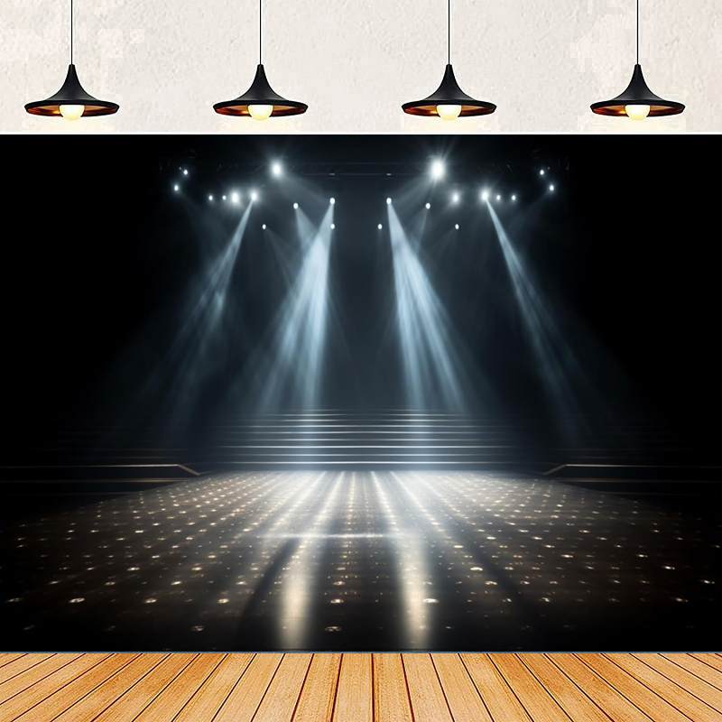 Photography Lighting Home - Fotografieachtergrond Marineblauw Spotlight Dansvloer Podiumverlichting Effect