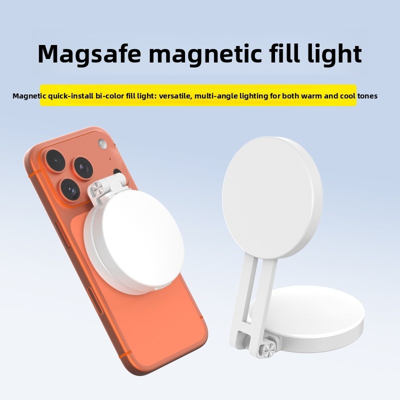 Photography Lighting Patterns - Magsafe telefoon LED ringlamp, draagbaar, tweekleurig,