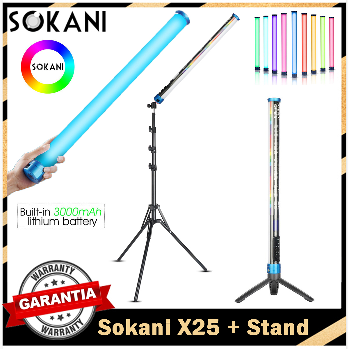 Photography Lighting App - Sokani X25 RGB LED-videolamp Handheld Tube