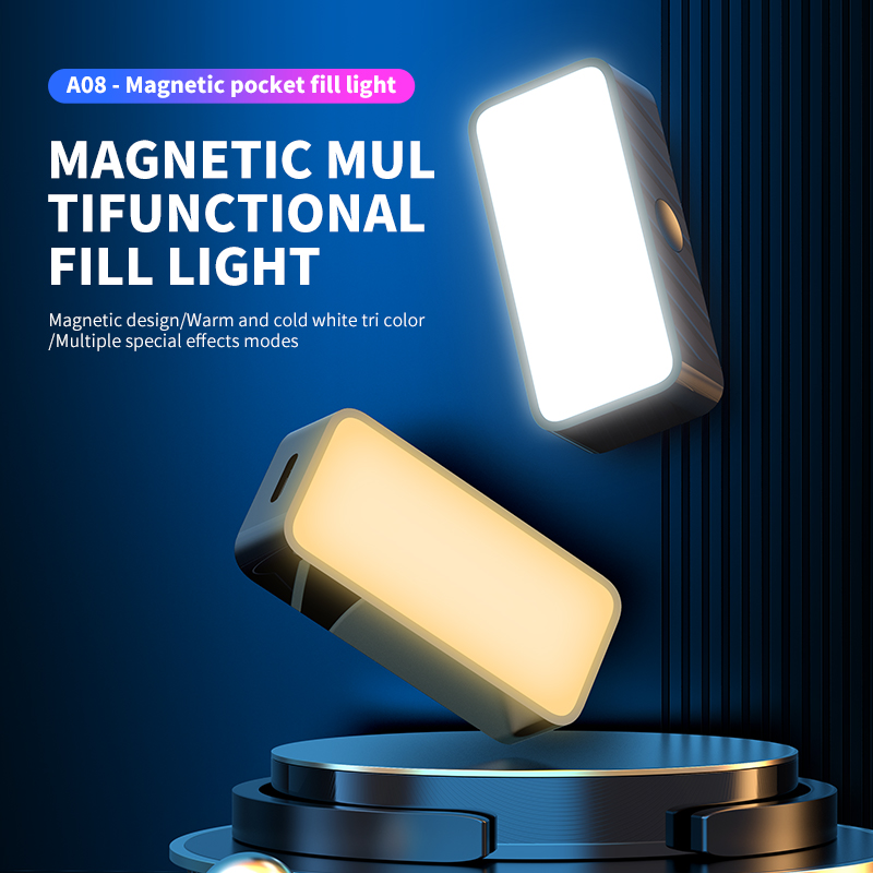 Photography Lighting Patterns - Magnetisch draagbaar mini-selfie-invullicht Verstelbare verlichting Oplaadbaar