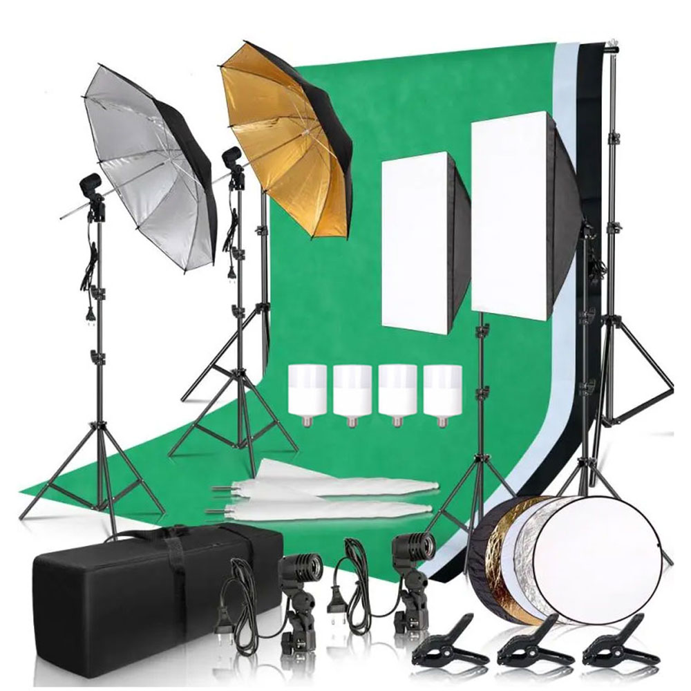 Photography Lighting Backdrop - Fotografie Fotostudio Softbox Verlichtingsset Met 2.6x3M