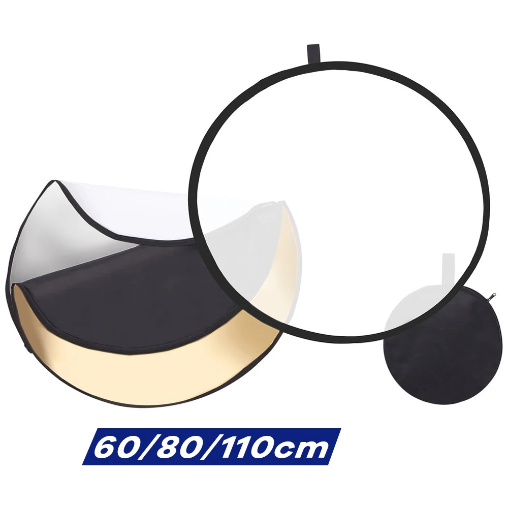 Photography Lighting Box - 60/80/110Cm 5-In-1 Inklapbare Cirkelvormige Reflector Schijf
