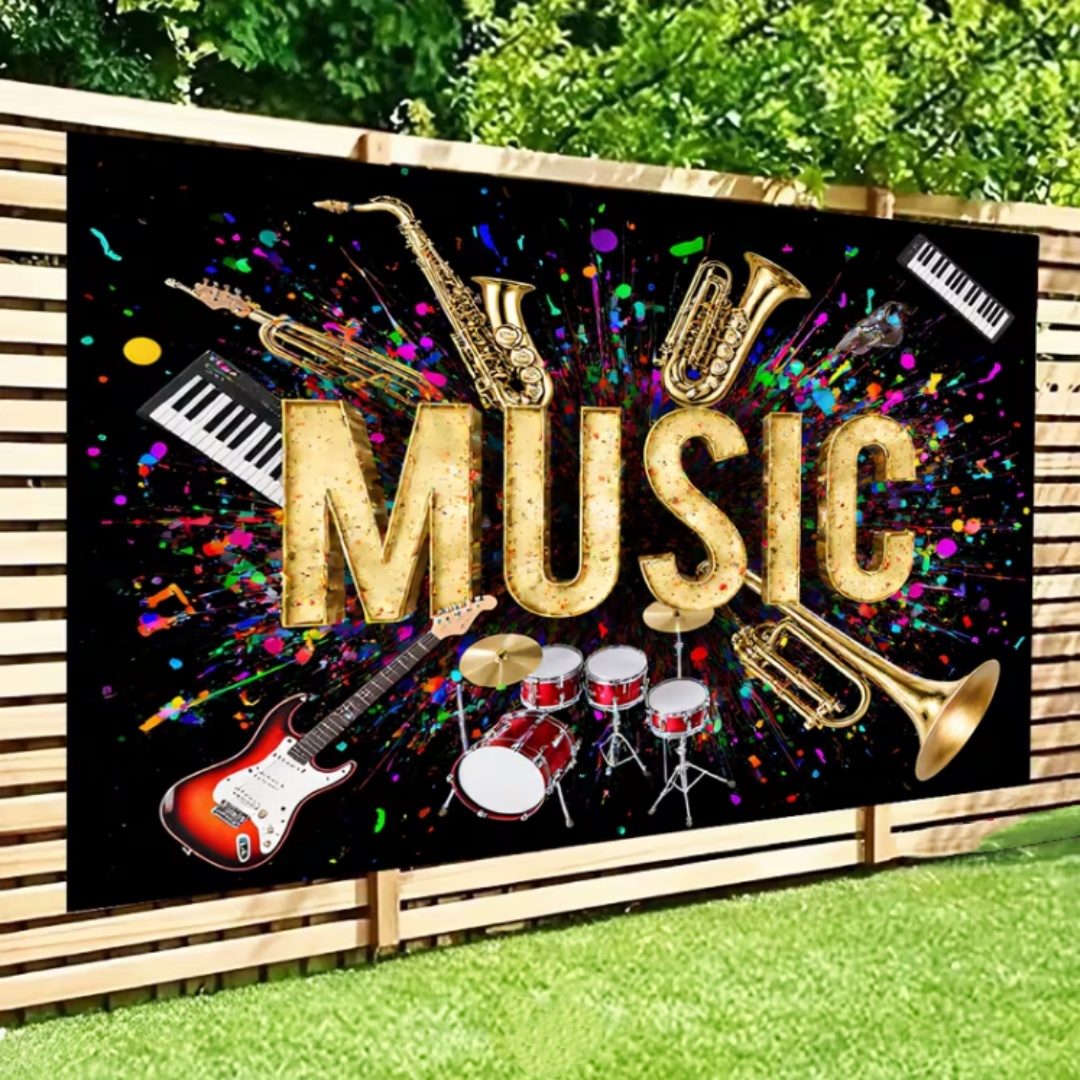 Levendig muziekthema Glitter P - Photography Lighting Backdrop recensie en prijs