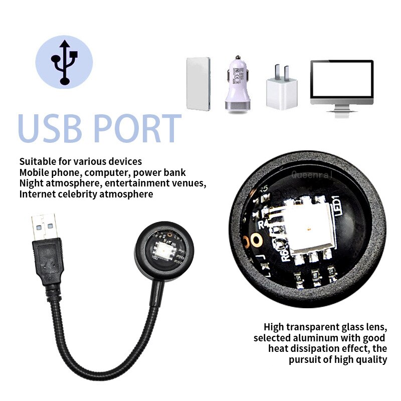 Kleurrijke gradiënt USB-zonson - Photography Lighting Home recensie en prijs