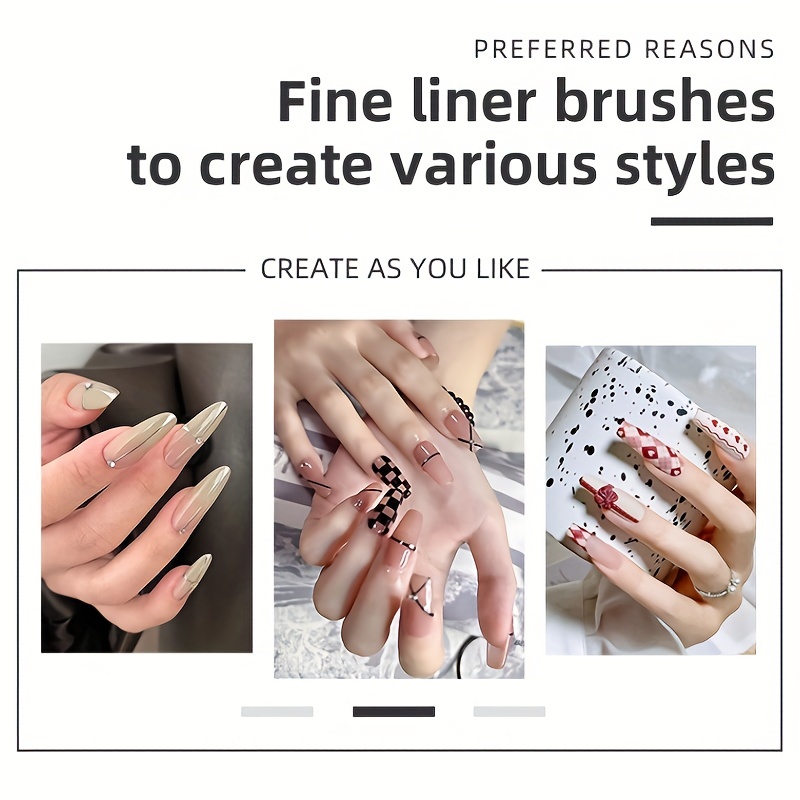 5 STKS Nail Art Liner Borstels - Coloured Gel Set recensie en prijs