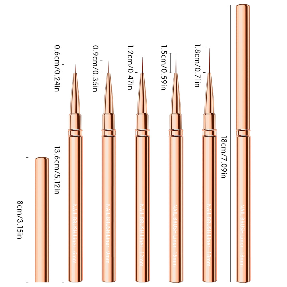5-delige set nagelkunst liner  - Coloured Gel Set recensie en prijs