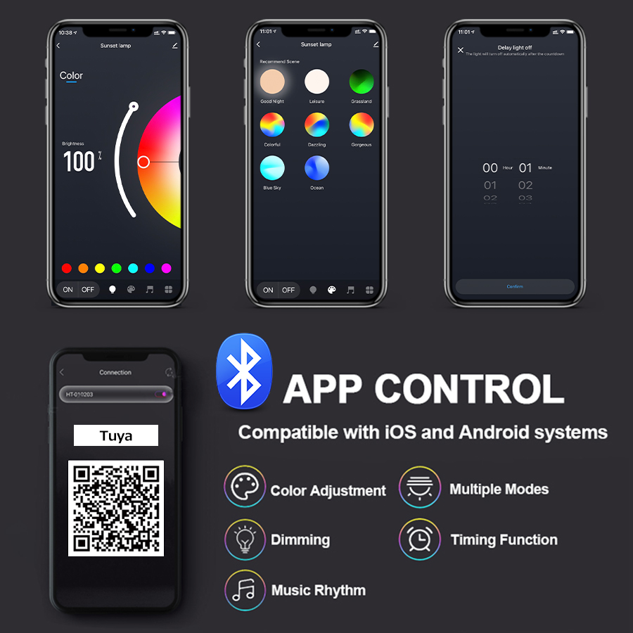 Slimme zonsonderganglamp Tuya  - Photography Lighting App recensie en prijs