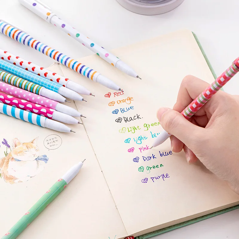 10 stks/doos Leuke Briefpapier - Coloured Gel Set recensie en prijs