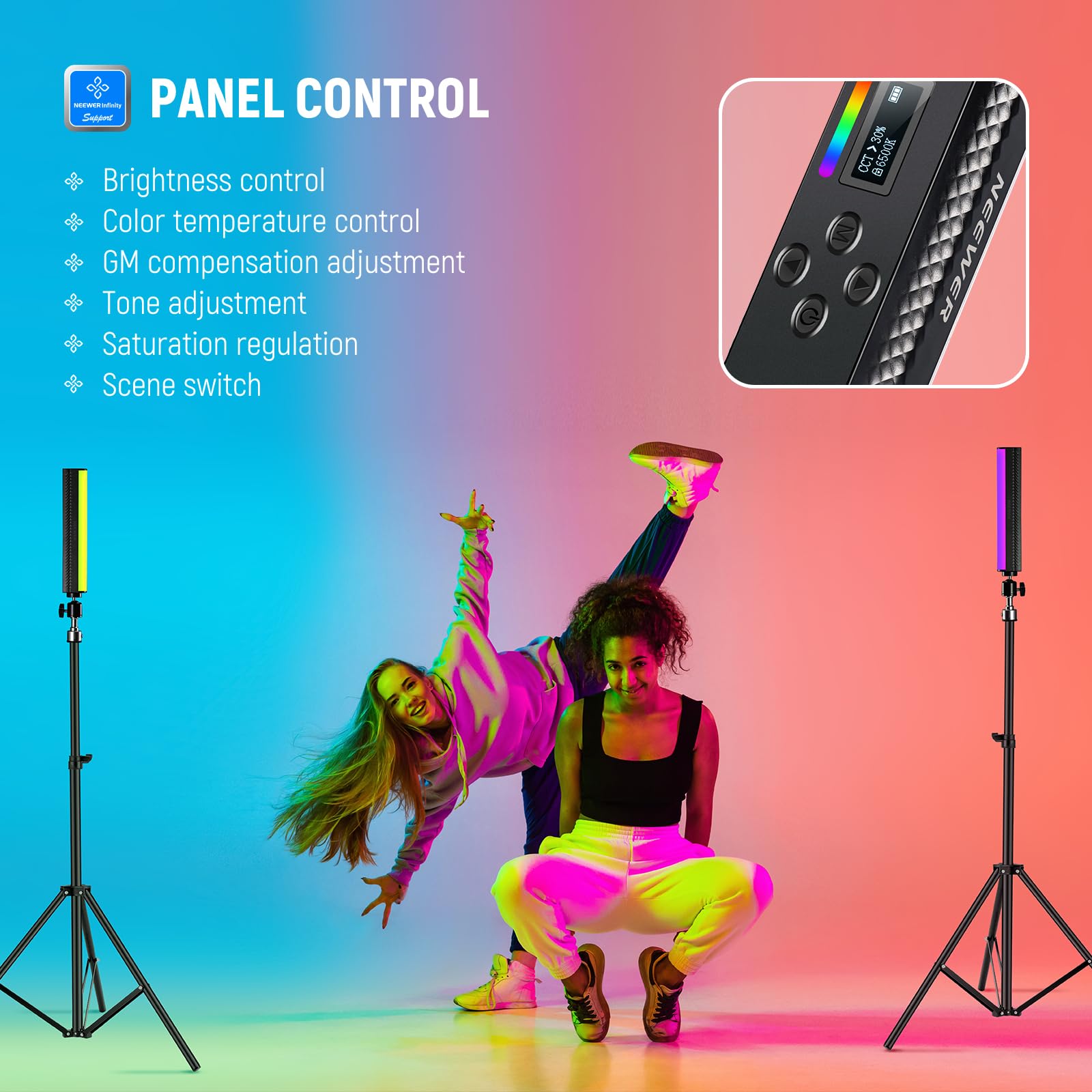 NEEWER RGB Light Wand met APP- - Photography Lighting App recensie en prijs