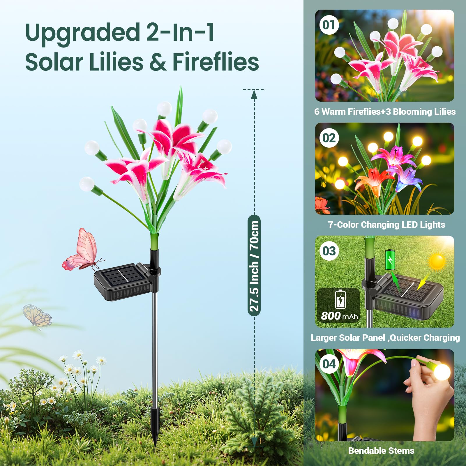 2/4-pack verbeterde zonne-lamp - Flower Photography Led Lighting Pack recensie en prijs