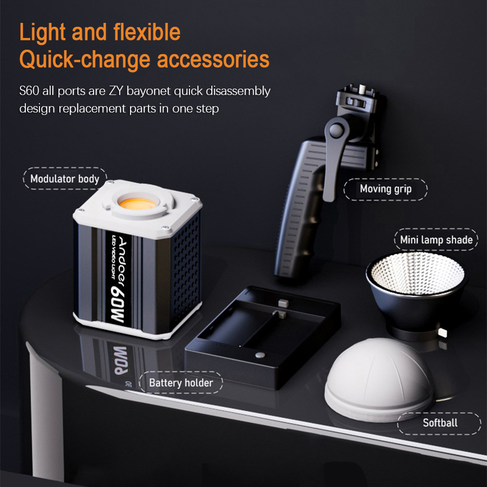 Andoer Tri-Color LED 60W COB F - Photography Lighting Home recensie en prijs