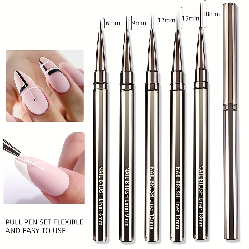 5 STKS Nail Art Liner Borstels - Coloured Gel Set recensie en prijs