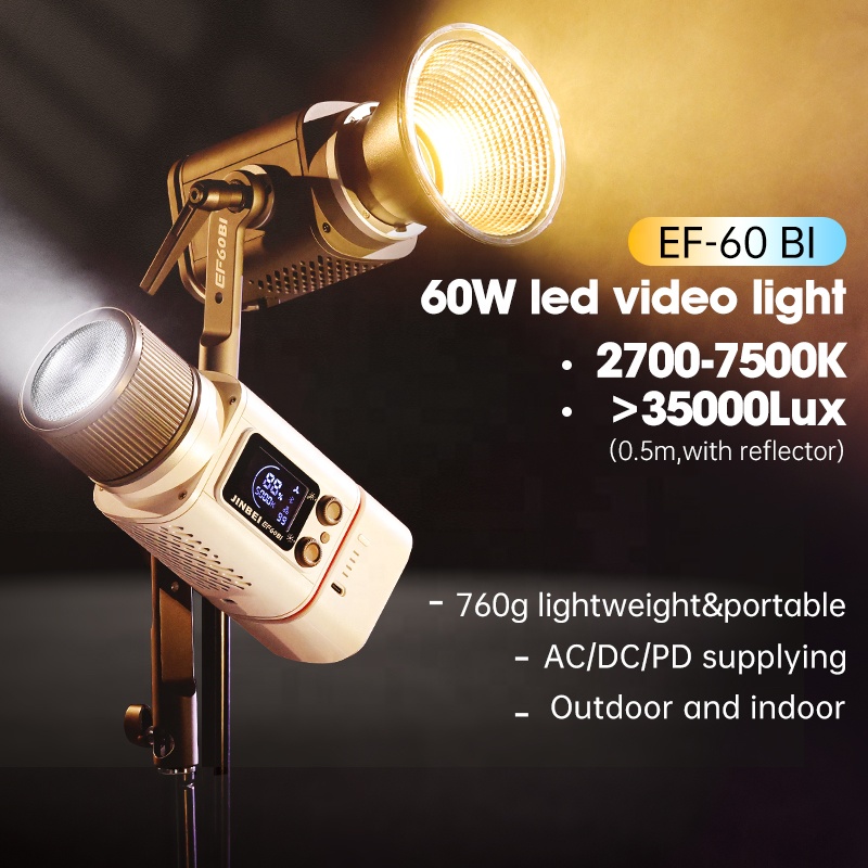 JINBEI EF-60BI 60w Fotografiev - Photography Lighting Kit Portable recensie en prijs